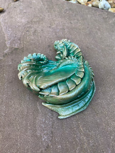 Jade Guardian Dragon Sculpture