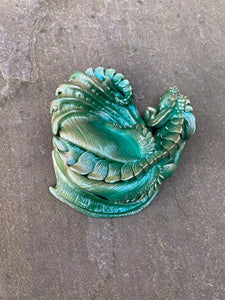 Jade Guardian Dragon Sculpture