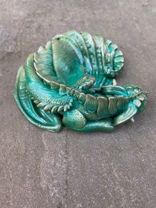 Jade Guardian Dragon Sculpture