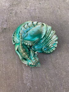 Jade Guardian Dragon Sculpture