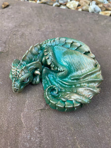 Jade Guardian Dragon Sculpture