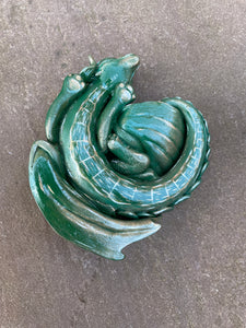 Jade Guardian Dragon Sculpture