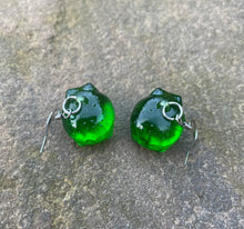 Load image into Gallery viewer, Translucent Green Rain Frog earrings (PRE-ORDER)