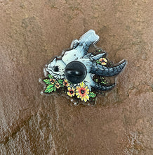 Load image into Gallery viewer, Dragon Skull Acrylic Pin Badge