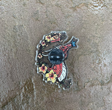Load image into Gallery viewer, Butterfly Dragon Acrylic Pin Badge
