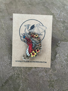 Butterfly Dragon Acrylic Pin Badge