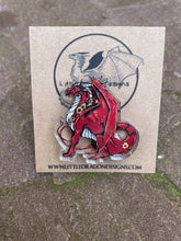 Load image into Gallery viewer, Flower Dragon Acrylic Pin Badge
