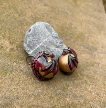 Load image into Gallery viewer, CUSTOM PAINTED Dragon Bauble Earrings (Made to order)