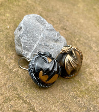 Load image into Gallery viewer, Gold and Black Dragon Bauble Earrings (Made to order)