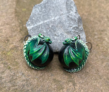 Load image into Gallery viewer, CUSTOM PAINTED Dragon Bauble Earrings (Made to order)