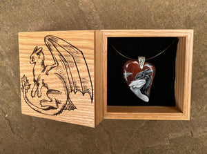 Night Light Love Dragon Stone Necklace