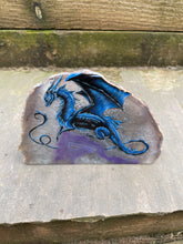 Load image into Gallery viewer, Regal Dragon Hand Painted Standing Agate