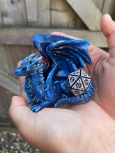 Load image into Gallery viewer, Blue Resin Dice Dragon