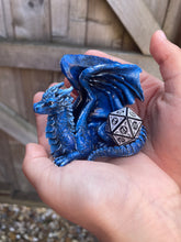 Load image into Gallery viewer, Blue Resin Dice Dragon