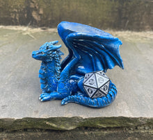 Load image into Gallery viewer, Blue Resin Dice Dragon