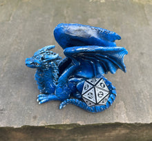 Load image into Gallery viewer, Blue Resin Dice Dragon