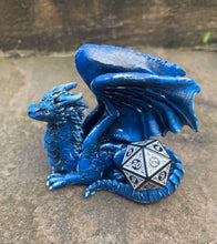 Load image into Gallery viewer, Blue Resin Dice Dragon