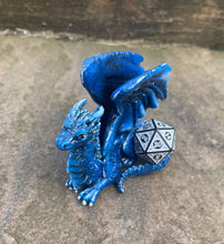 Load image into Gallery viewer, Blue Resin Dice Dragon