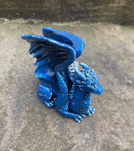 Load image into Gallery viewer, Blue Resin Dice Dragon