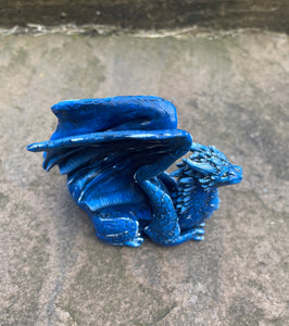 Blue Resin Dice Dragon