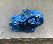 Load image into Gallery viewer, Blue Resin Dice Dragon
