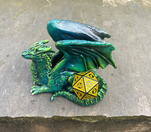 Green Resin Dice Dragon