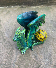 Load image into Gallery viewer, Green Resin Dice Dragon
