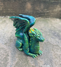 Load image into Gallery viewer, Green Resin Dice Dragon