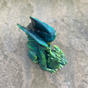 Green Resin Dice Dragon