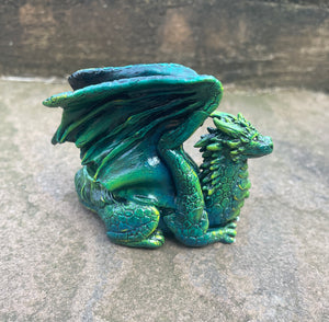 Green Resin Dice Dragon