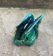 Load image into Gallery viewer, Green Resin Dice Dragon