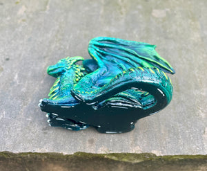 Green Resin Dice Dragon