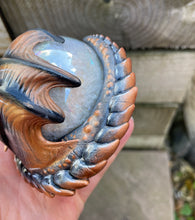 Load image into Gallery viewer, Grey/Copper Resin Dragon Bauble