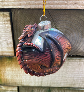 Red/Black Resin Dragon Bauble