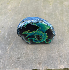 Jade Guardian Perching Dragon Agate