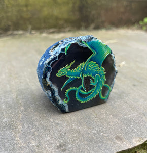 Jade Guardian Perching Dragon Agate