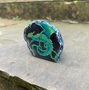 Jade Guardian Perching Dragon Agate