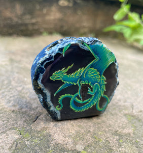 Jade Guardian Perching Dragon Agate