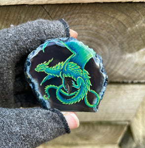 Jade Guardian Perching Dragon Agate