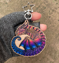 Load image into Gallery viewer, Sleepy Dragon Printed Wooden Charm