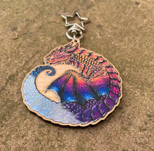 Load image into Gallery viewer, Sleepy Dragon Printed Wooden Charm