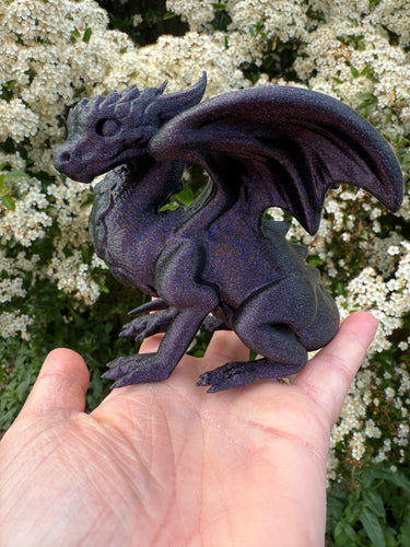 Sparkle Purple Dragon Hatchling 3D Print (Made to order)