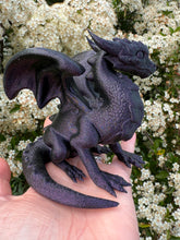 Load image into Gallery viewer, Sparkle Purple Dragon Hatchling 3D Print (Made to order)