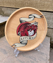 Load image into Gallery viewer, Let&#39;s Roll Dragon Handpainted Wooden Trinket Dish