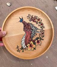Load image into Gallery viewer, Butterfly Dragon Handpainted Wooden Trinket Dish