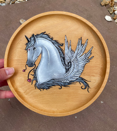 Valentines Pegasus Hand painted Trinket Dish