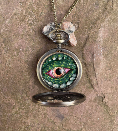 Green Steampunk Pocket Watcher