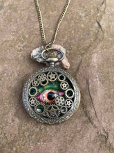 Load image into Gallery viewer, Green Steampunk Pocket Watcher