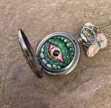 Load image into Gallery viewer, Green Steampunk Pocket Watcher