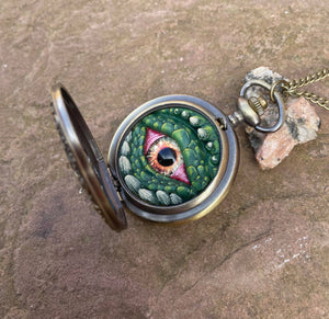 Green Steampunk Pocket Watcher
